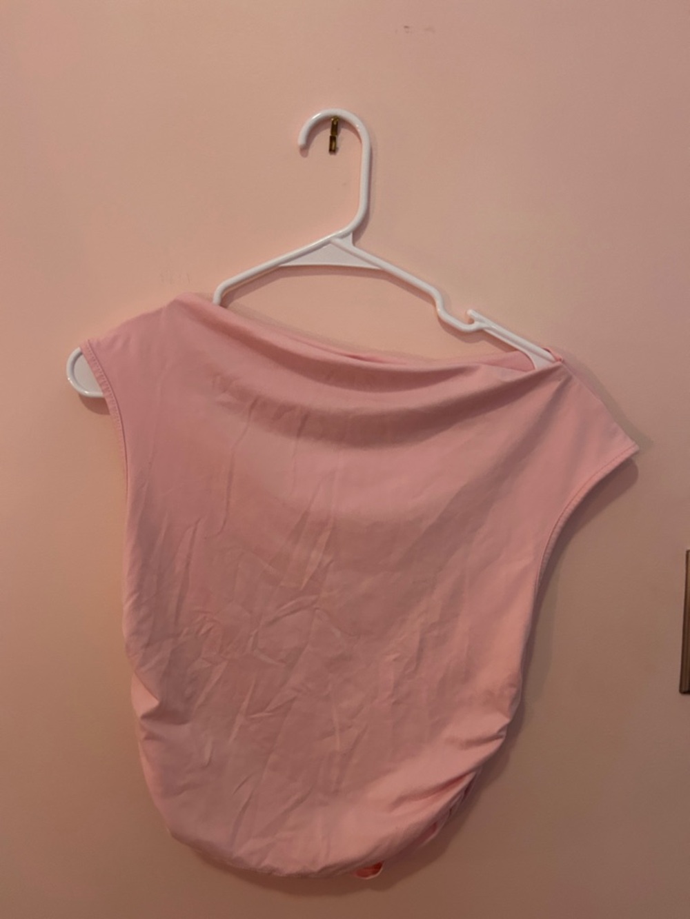 SHEIN Light Pink One Shoulder Tank Top